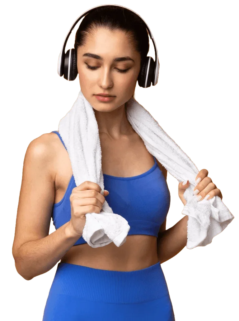 young woman in sportswear